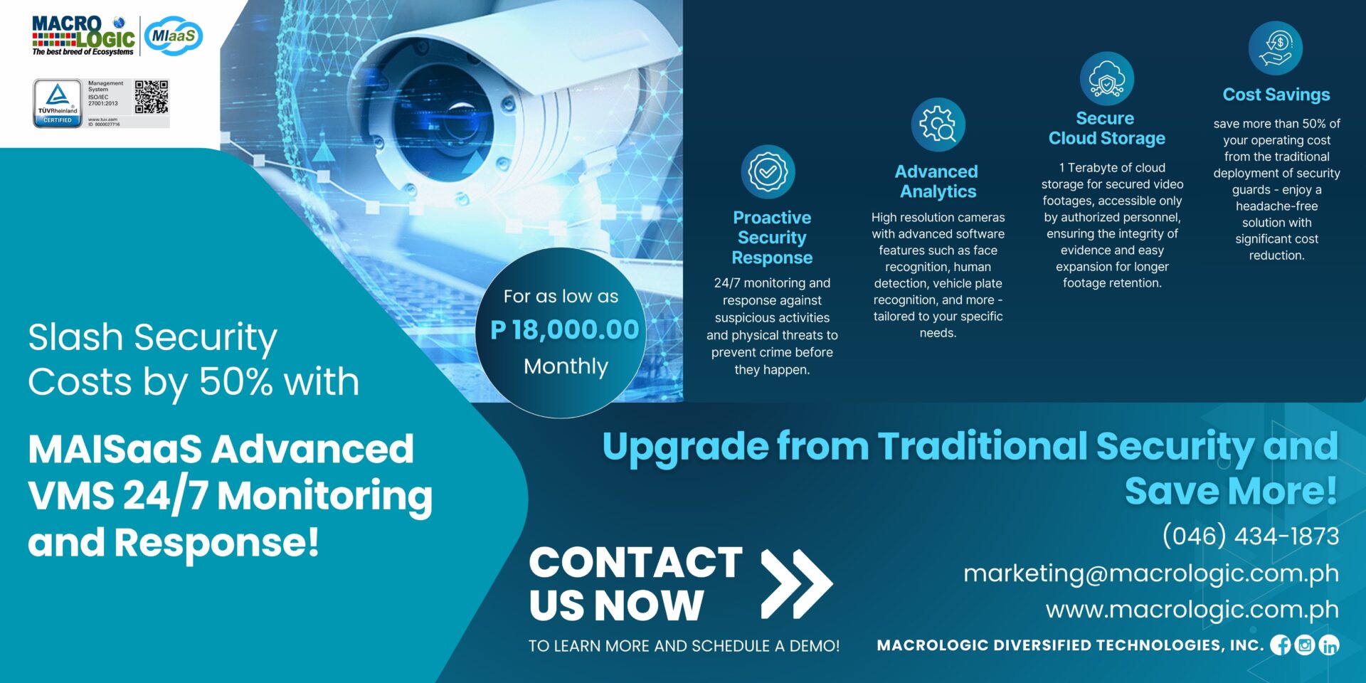 MAISaaS Advanced VMS 24/7 Monitoring and Response!