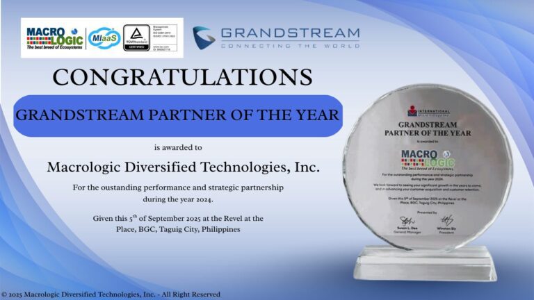 GRANDSTREAM PARTNER OF THE YEAR AWARD 2025